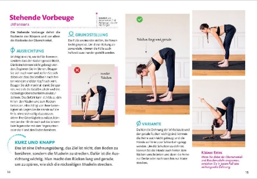 Buchcover und Innenansicht für das Buch: Yoga super facile