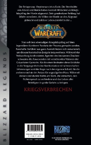 Buchcover und Innenansicht für das Buch: World of Warcraft: War Crimes