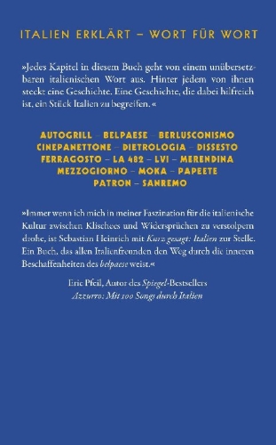Buchcover und Innenansicht für das Buch: Kurz gesagt: Italien