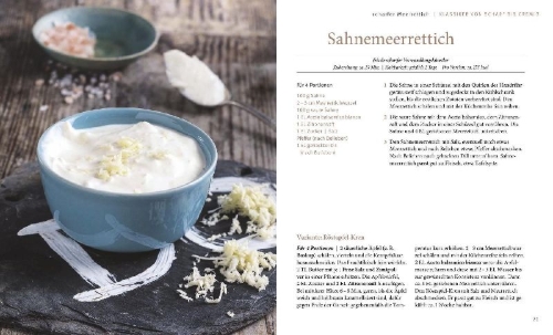 Buchcover und Innenansicht für das Buch: Pesto, Salsa & Co. selbst gemacht