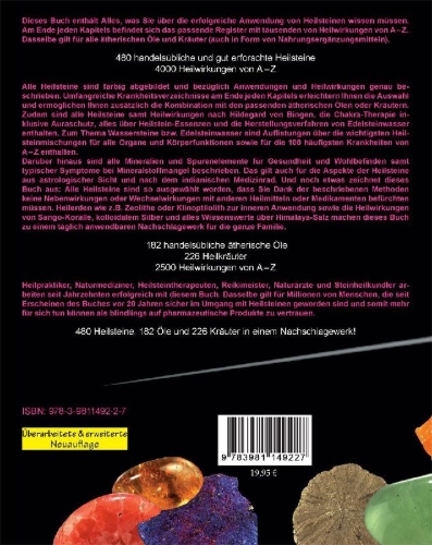 Buchcover und Innenansicht für das Buch: Das große Lexikon der Heilsteine, Düfte und Kräuter