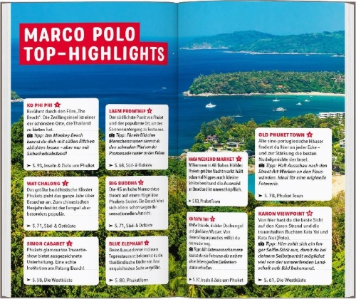 Buchcover und Innenansicht für das Buch: MARCO POLO Reiseführer Phuket