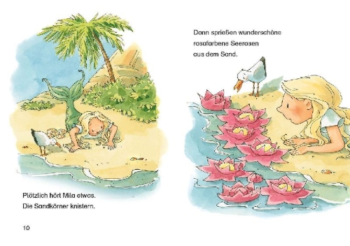 Buchcover und Innenansicht für das Buch: Leselöwen 1. Klasse - Das Geheimnis des Meermädchens