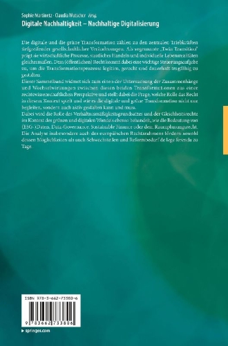 Buchcover und Innenansicht für das Buch: Digitale Nachhaltigkeit - Nachhaltige Digitalisierung