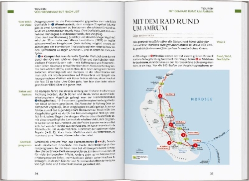 Buchcover und Innenansicht für das Buch: Baedeker Reiseführer Sylt, Amrum, Föhr