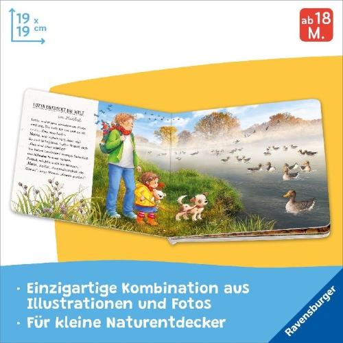 Buchcover und Innenansicht für das Buch: Lotta entdeckt die Welt: Im Herbst