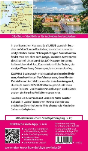 Buchcover und Innenansicht für das Buch: Reise Know-How CityTrip Vilnius und Kaunas