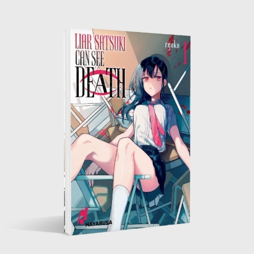 Buchcover und Innenansicht für das Buch: Usotsuki Satsuki wa Shi ga Mieru
