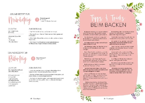 Buchcover und Innenansicht für das Buch: Backen im Frühling
