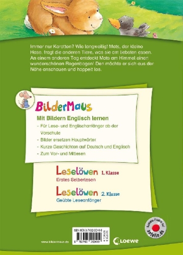 Buchcover und Innenansicht für das Buch: Bildermaus -Geschichten vom kleinen Hasen - Little Rabbit Stories