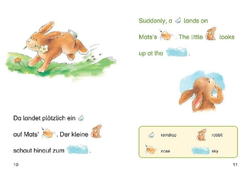 Buchcover und Innenansicht für das Buch: Bildermaus -Geschichten vom kleinen Hasen - Little Rabbit Stories