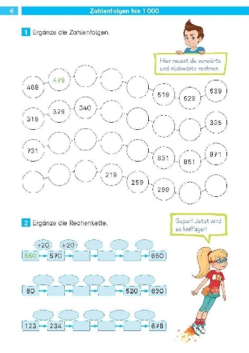 Buchcover und Innenansicht für das Buch: Die Mathe-Helden: Kopfrechnen 4. Klasse