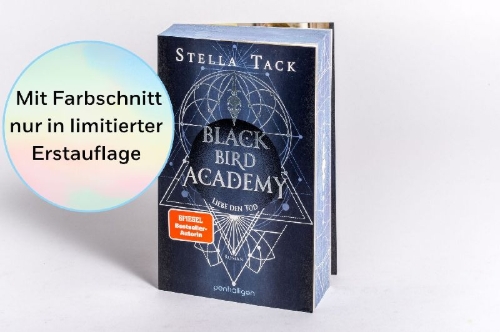 Buchcover und Innenansicht für das Buch: Black Bird Academy - Liebe den Tod