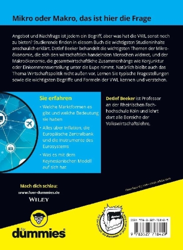 Buchcover und Innenansicht für das Buch: VWL für Dummies