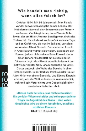 Buchcover und Innenansicht für das Buch: Planck oder Als das Licht seine Leichtigkeit verlor
