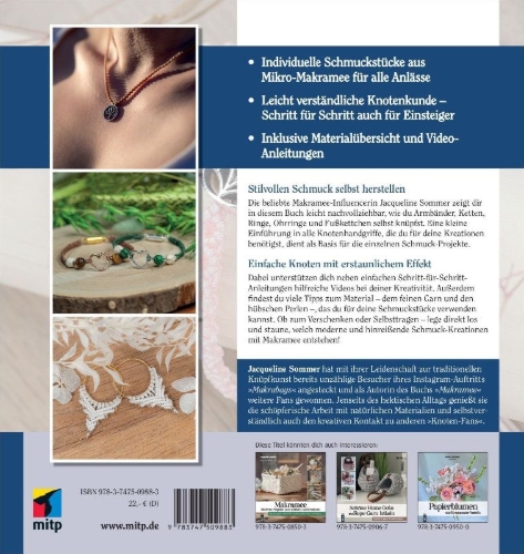 Buchcover und Innenansicht für das Buch: Kunstvoller Makramee-Schmuck