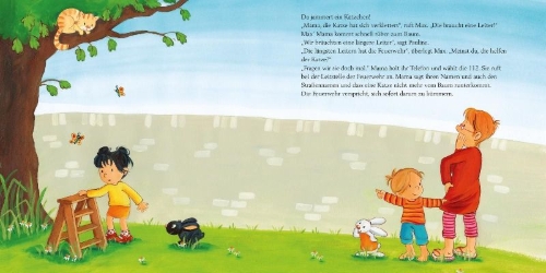 Buchcover und Innenansicht für das Buch: LESEMAUS 55: Max und die Feuerwehr