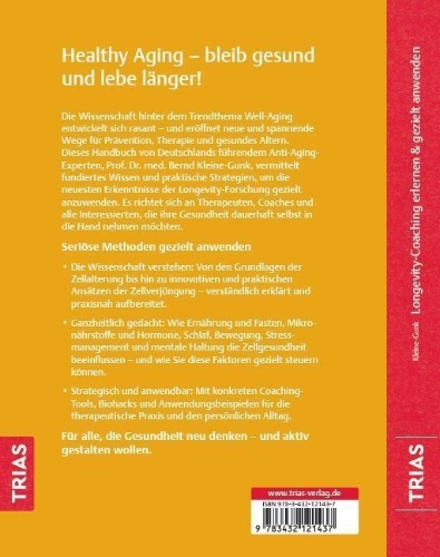 Buchcover und Innenansicht für das Buch: Longevity-Coaching erlernen und gezielt anwenden