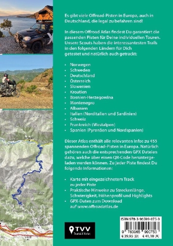 Buchcover und Innenansicht für das Buch: Offroad Atlas - Best of 2026
