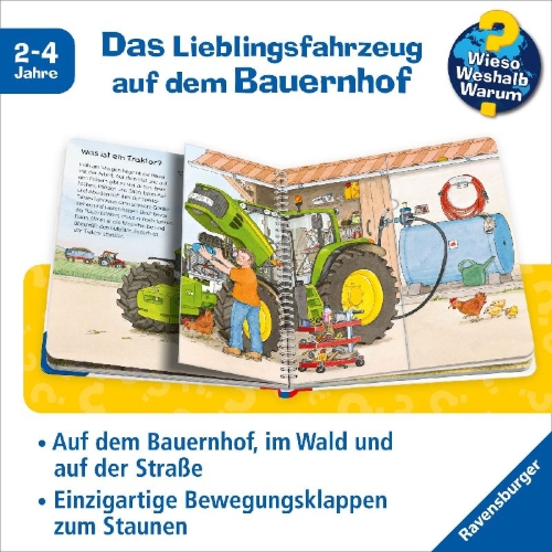 Buchcover und Innenansicht für das Buch: Wieso? Weshalb? Warum? junior, Band 34: Der Traktor