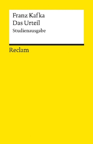 Buchcover und Innenansicht für das Buch: Das Urteil. Studienausgabe