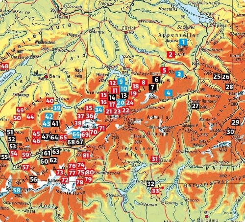 Buchcover und Innenansicht für das Buch: Klettersteige Schweiz