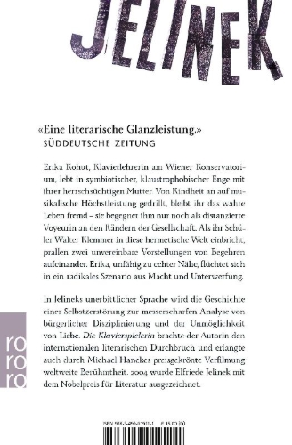 Buchcover und Innenansicht für das Buch: Die Klavierspielerin