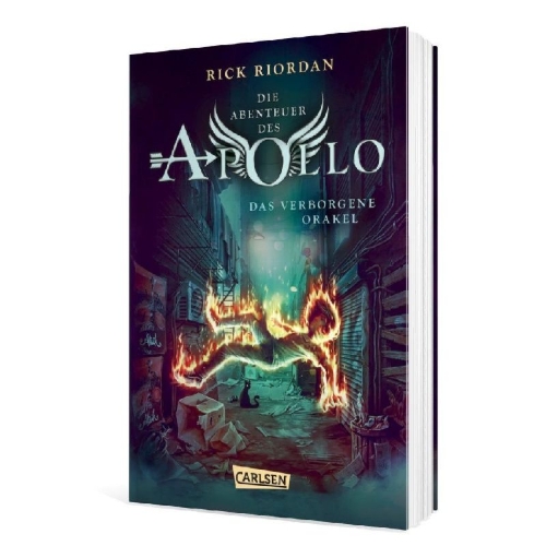 Buchcover und Innenansicht für das Buch: The Trials of Apollo Vol 1: The Hidden Oracle