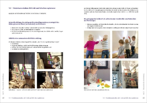 Buchcover und Innenansicht für das Buch: Wahrnehmendes Beobachten in Krippe und Kindertagespflege