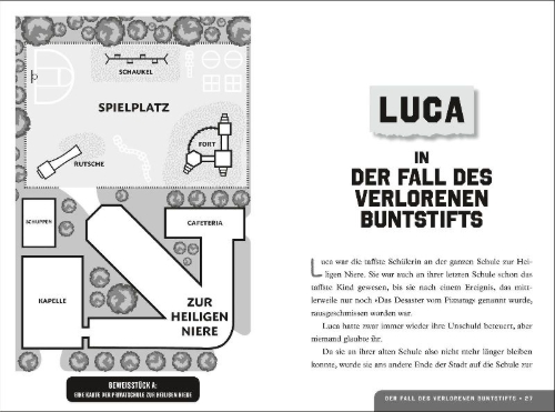 Buchcover und Innenansicht für das Buch: Murdle junior 1