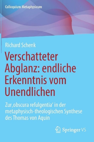 Buchcover und Innenansicht für das Buch: Verschatteter Abglanz: endliche Erkenntnis vom Unendlichen