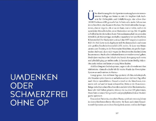 Buchcover und Innenansicht für das Buch: Der Rückenoperateur, der sich nicht selbst operieren konnte