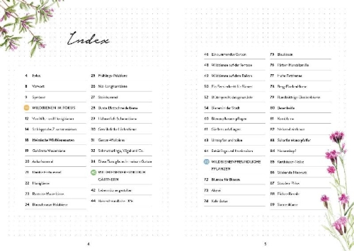 Buchcover und Innenansicht für das Buch: Mein Bienengarten - Das illustrierte Gartenbuch