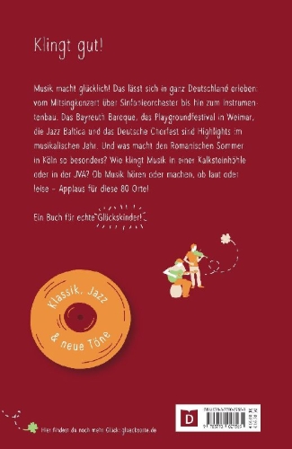 Buchcover und Innenansicht für das Buch: Glücksorte voller Musik