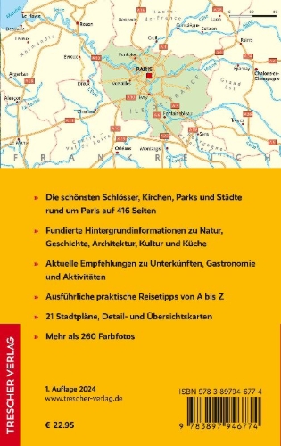Buchcover und Innenansicht für das Buch: TRESCHER Reiseführer Île-de-France