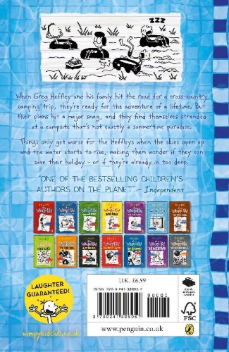 Buchcover und Innenansicht für das Buch: Diary of a Wimpy Kid 15: The Deep End
