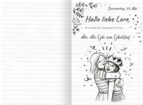Buchcover und Innenansicht für das Buch: PS: Du bist immer für mich da! (PS: Du bist die Beste! 4)