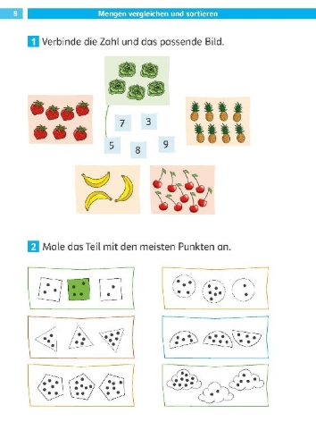 Buchcover und Innenansicht für das Buch: Klett Die Mathe-Helden Rechnen bis 20 1. Klasse