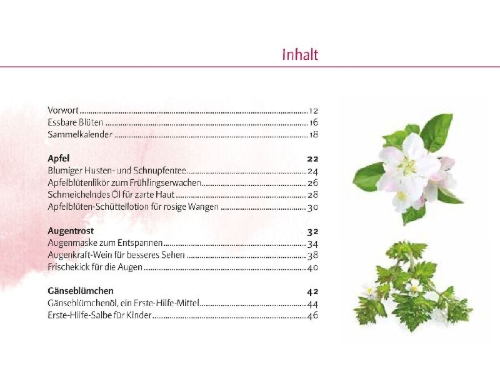 Buchcover und Innenansicht für das Buch: Verlockende Blüten