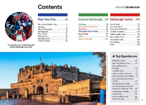 Buchcover und Innenansicht für das Buch: Lonely Planet Pocket Edinburgh