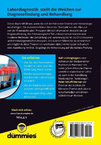 Buchcover und Innenansicht für das Buch: Klinische Chemie und Hämatologie für Dummies