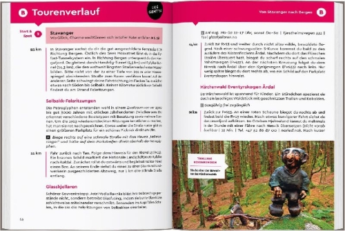 Buchcover und Innenansicht für das Buch: MARCO POLO Camper Guide Südnorwegen
