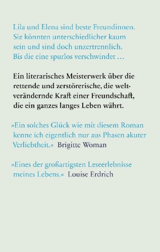 Buchcover und Innenansicht für das Buch: L'amica geniale
