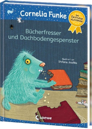 Buchcover und Innenansicht für das Buch: Bücherfresser und Dachbodengespenster