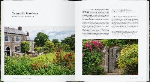 Buchcover und Innenansicht für das Buch: Die wunderbaren Gärten von Cornwall