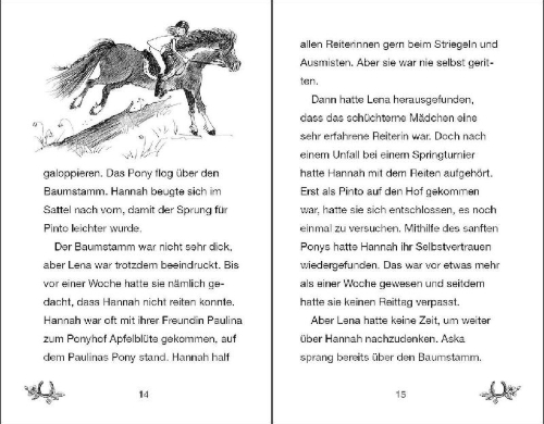 Buchcover und Innenansicht für das Buch: Ponyhof Apfelblüte 05. Mia und Aska