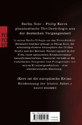 Buchcover und Innenansicht für das Buch: March Violets / The Pale Criminal / A German Requiem.