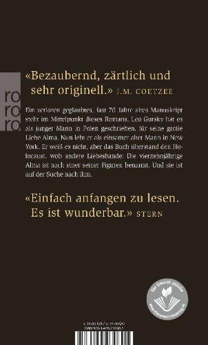 Buchcover und Innenansicht für das Buch: The History of Love