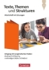 Buchcover und Innenansicht für das Buch: Texte, Themen und Strukturen - Zu allen Ausgaben 2024 - Umgang mit pragmatischen Texten: Analyse, Erörterung, materialgestütztes Schreiben - Arbeitsheft mit Lösungen