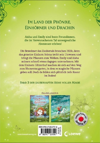 Buchcover und Innenansicht für das Buch: Unicorn Magic. Glitterhoof's Secret Garden